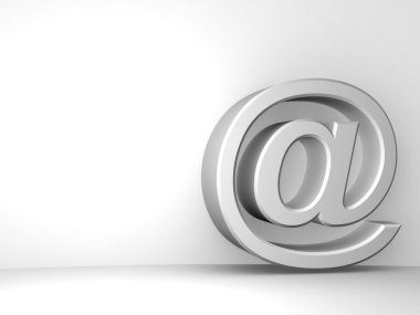 Beyaz arka plan üzerinde 3D sembolü