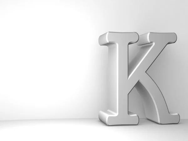 Single K alphabet letter — Stock Photo, Image