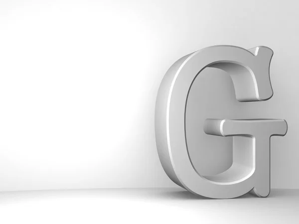 Singola lettera alfabeto G — Foto Stock