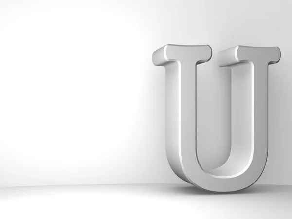 Única letra do alfabeto U — Fotografia de Stock