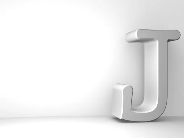 Single J alphabet letter — Stock Photo, Image