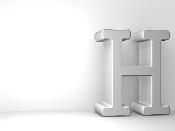 Letra del alfabeto H individual —  Fotos de Stock