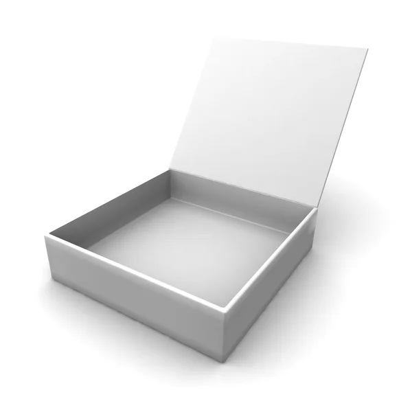 Open box on white background — Stock Photo, Image