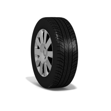 beyaz izole tekerlekli araba