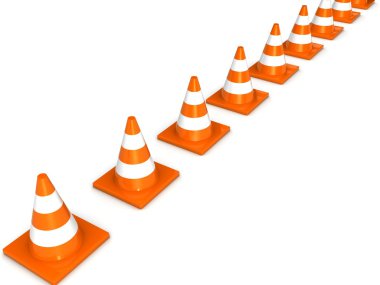 3D trafik koni
