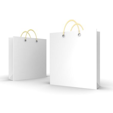 Beyaz alışveriş torbaları