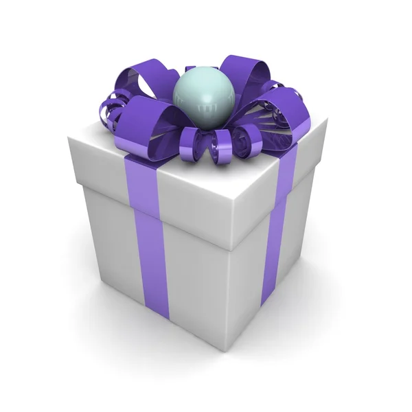 Gift box with ribbon — Stock Photo, Image