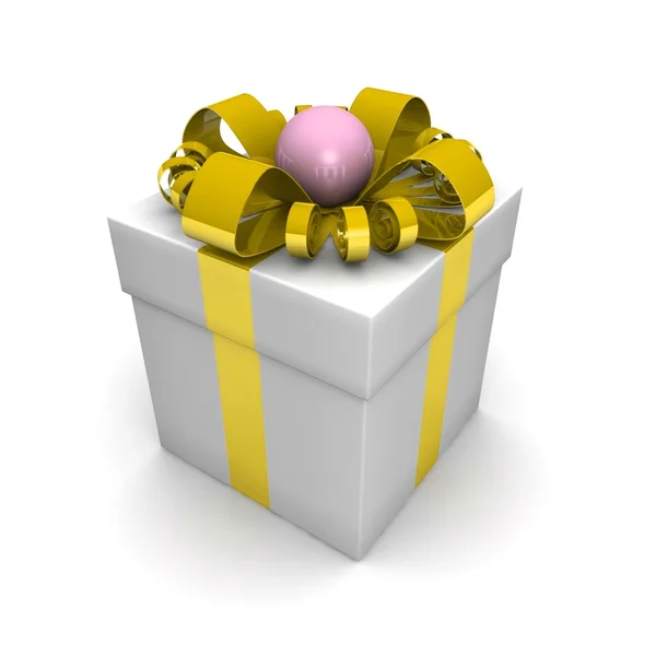 Gift box with ribbon — Stock Photo, Image