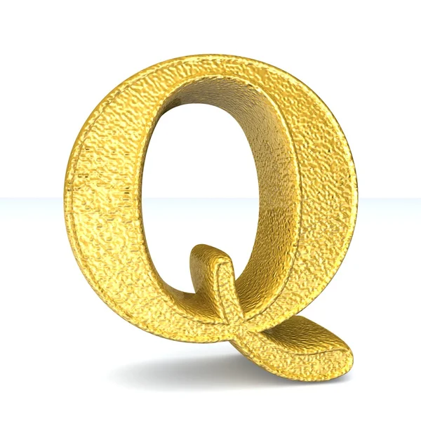 3D zlata písmeno Q — Stock fotografie