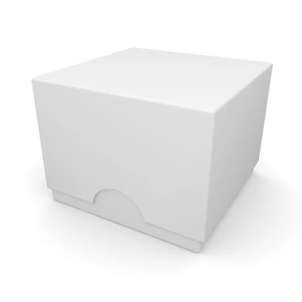 Пустой белый пустой ящик — стоковое фото