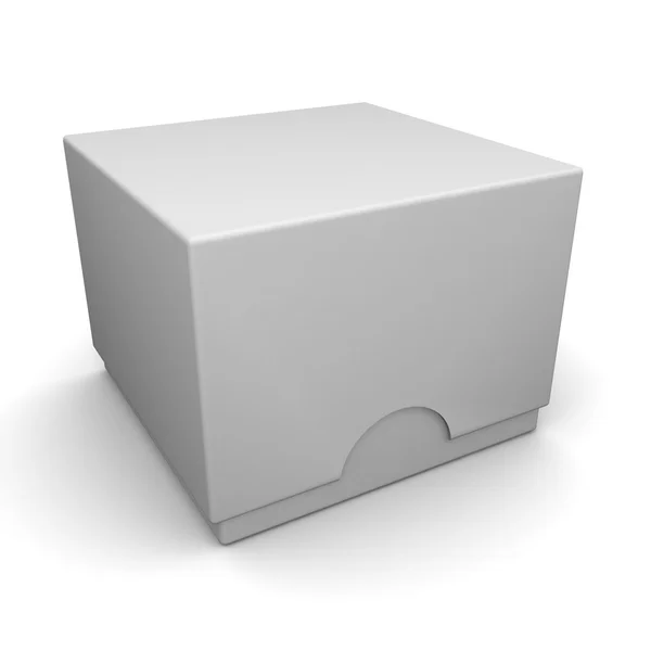 Empty white blank box — Stock Photo, Image