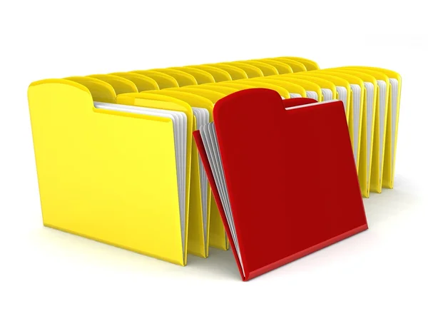 Colorful folders with documents — Stock Photo, Image