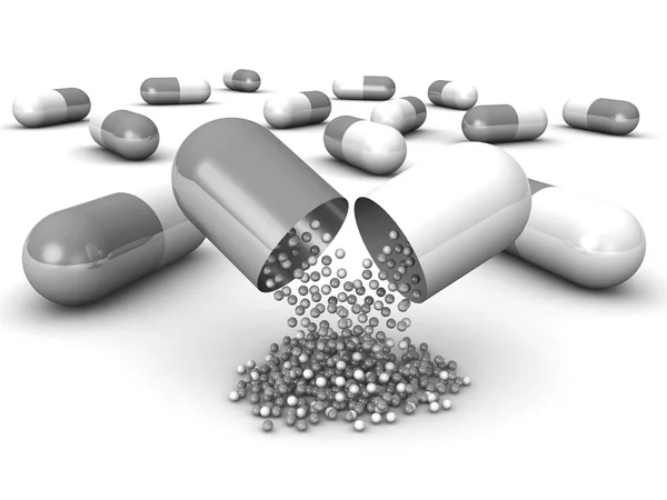 3D capsule pills — Stock Photo, Image