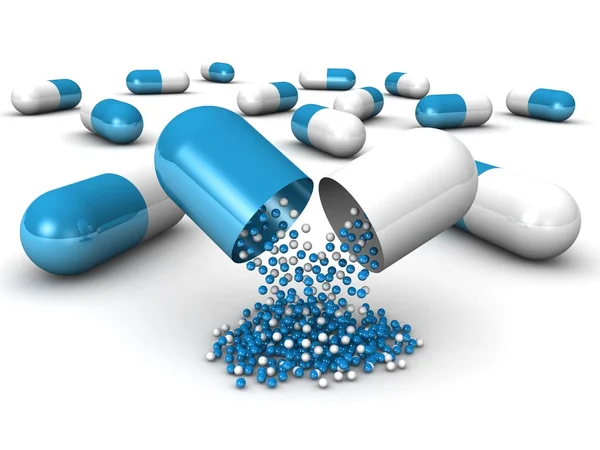 3D tobolka pilulek — Stock fotografie
