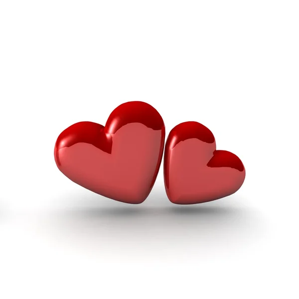 Red Hearts on white — Stock Photo, Image