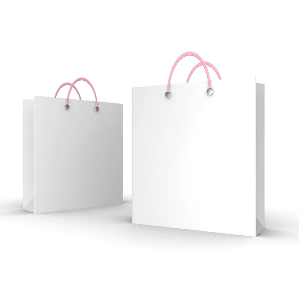 White shopping Bags — Stock Photo, Image