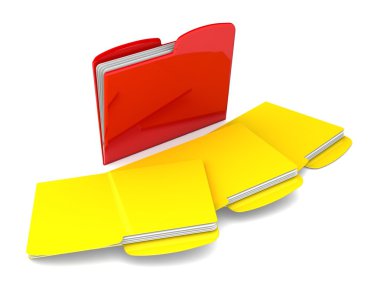 Renkli klasörler belgeleri ile
