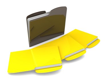 Renkli klasörler belgeleri ile