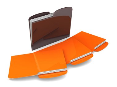 Renkli klasörler belgeleri ile