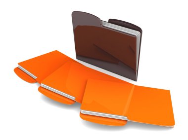 Renkli klasörler belgeleri ile