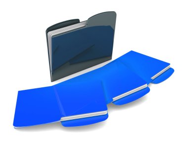 Renkli klasörler belgeleri ile