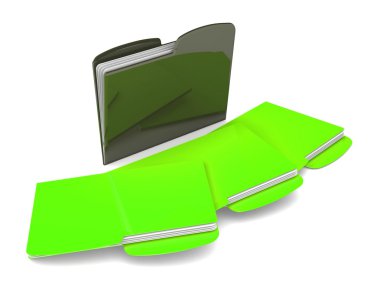 Renkli klasörler belgeleri ile