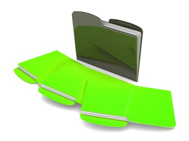 Renkli klasörler belgeleri ile