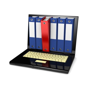 Laptop Ekran klasörlerde ile