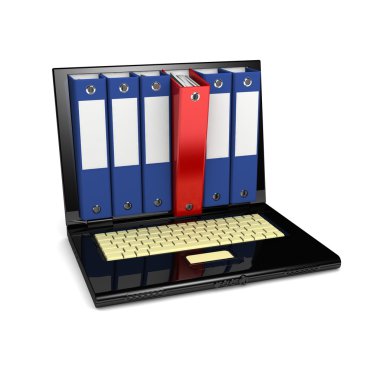 Laptop Ekran klasörlerde ile