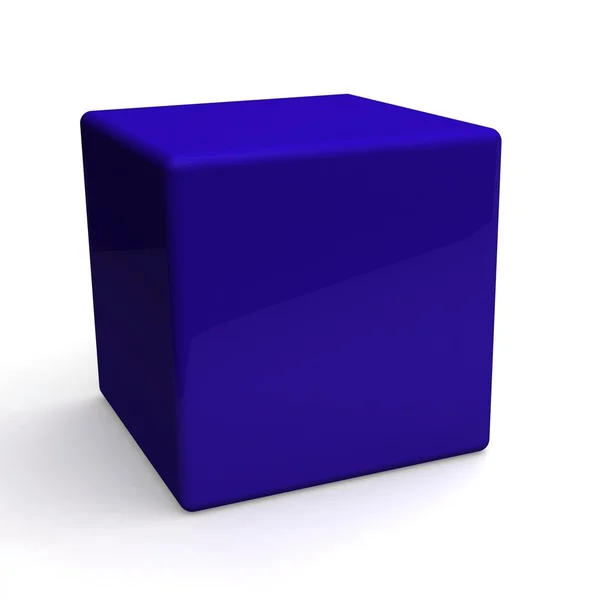 Blank blue box on white — Stock Photo, Image