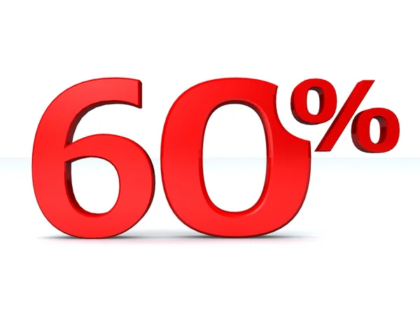 60 procent korting symbool — Stockfoto