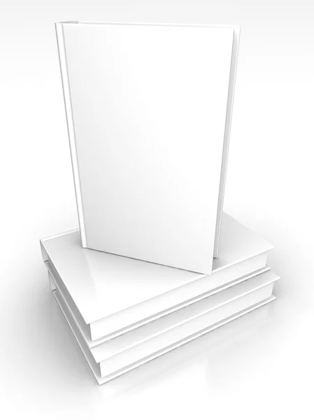 Stack of white books — Stock Photo, Image