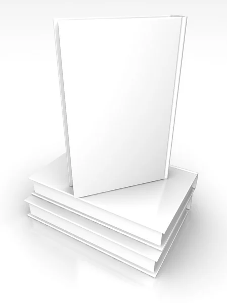 Stack of white books — Stock Photo, Image
