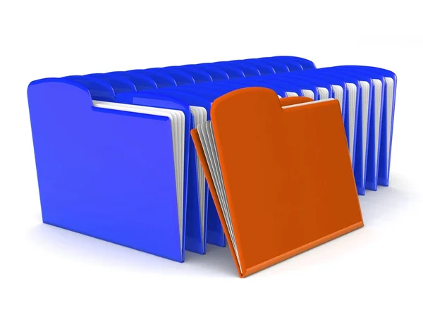 Colorful folders with documents — Stock Photo, Image