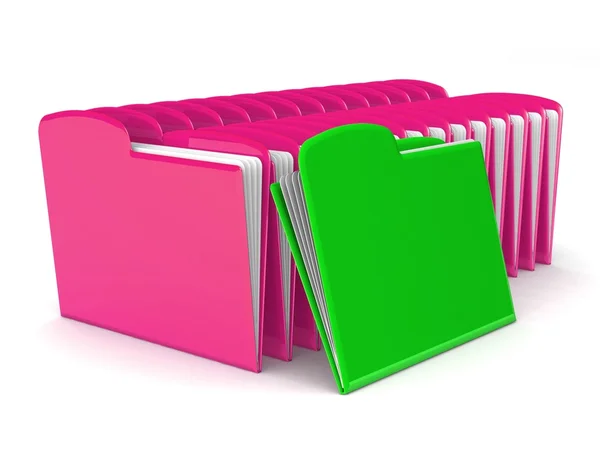 Colorful folders with documents — Stock Photo, Image