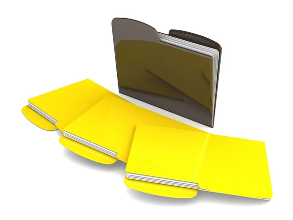 Colored folders with documents — Stock Photo, Image