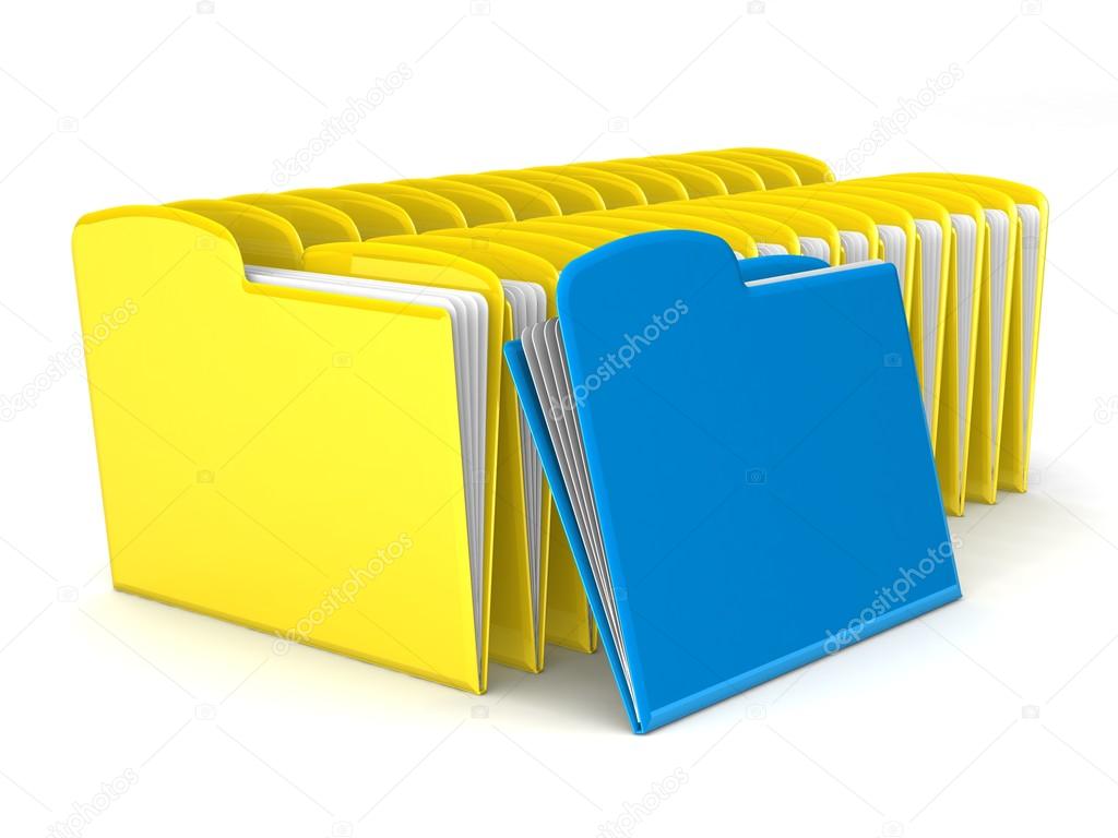 Colorful folders with documents