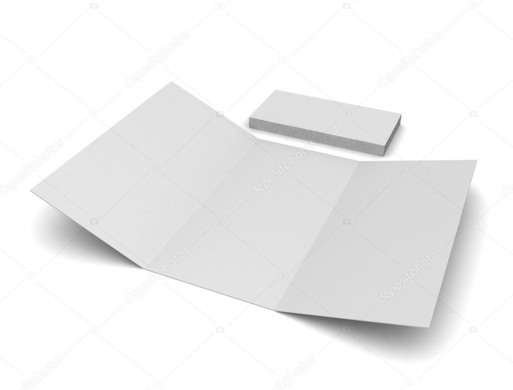 Blank tri fold brochure