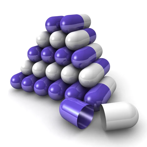 Cápsulas píldoras pila —  Fotos de Stock