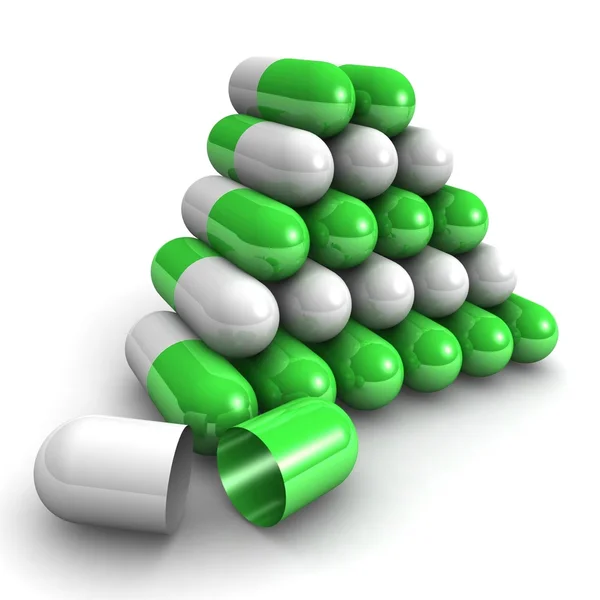 Capsule pills pile — Stock Photo, Image