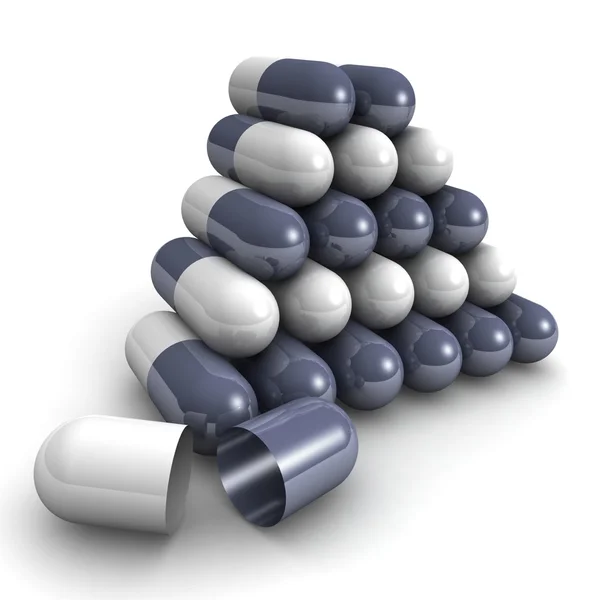 Capsule pillole pila — Foto Stock