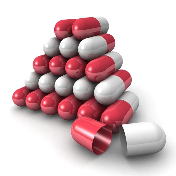 Capsule pills pile — Stock Photo, Image