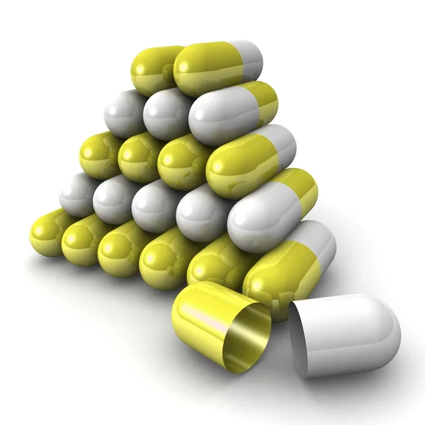 Capsule pills pile — Stock Photo, Image