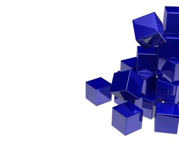 Cube assembling from blocks — Stock Photo, Image