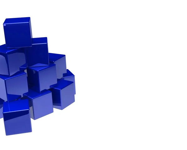 Cube assembling from blocks — Stock Photo, Image