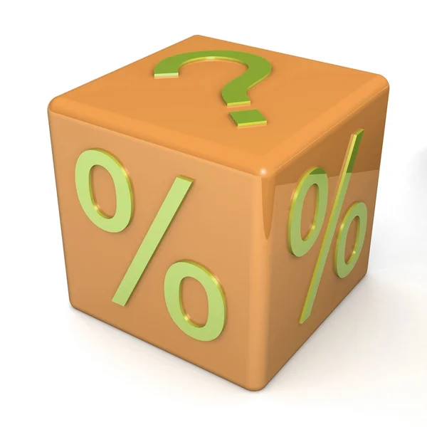 Cube with percent signs — Stock Photo, Image