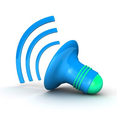 3D hoparlör simgesi.