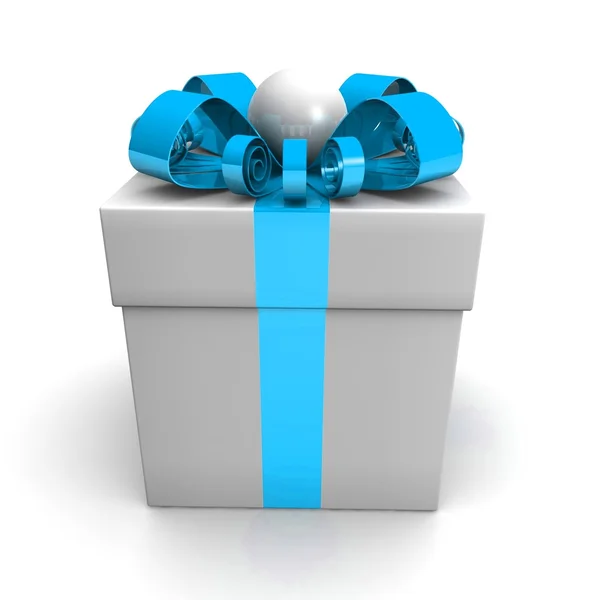 Gift box with ribbon — Stock Photo, Image