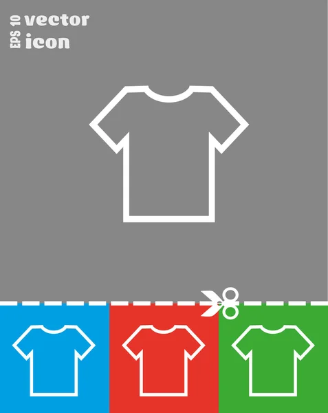 Icono de camiseta simple — Vector de stock