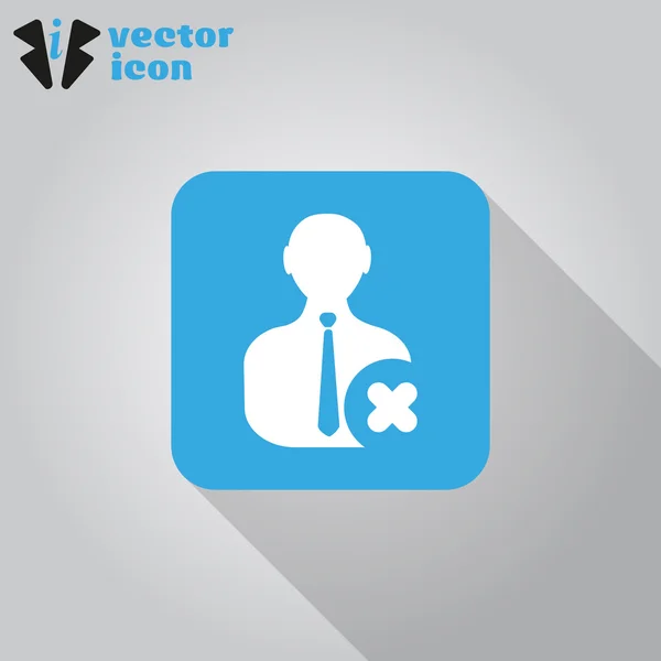 Eliminar icono de contacto — Vector de stock